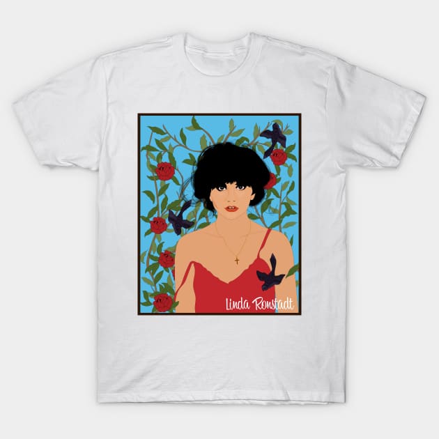 Linda - Blackbirds and Roses T-Shirt by Goddess of the Bees 